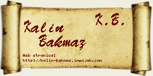 Kalin Bakmaz vizit kartica